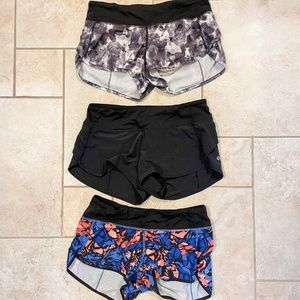 Lululemon Size 6 Speed Shorts Lot